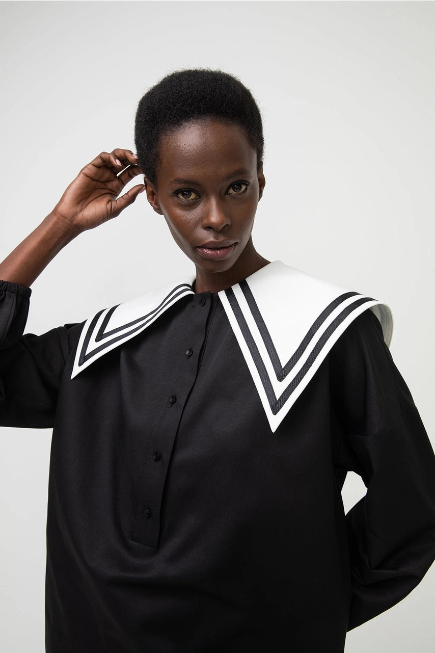 'Marseille' - Sailor Collar Blouse